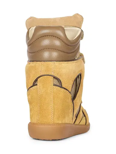 Isabel Marant Women's Bekett Suede-Cotton High-Top Wedge Sneakers | Thumbnail 3