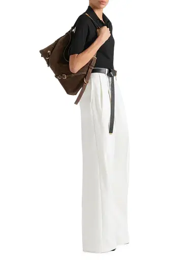 Givenchy Women's Medium Voyou Shoulder Bag in Suede - Ebony Brown | Thumbnail 2