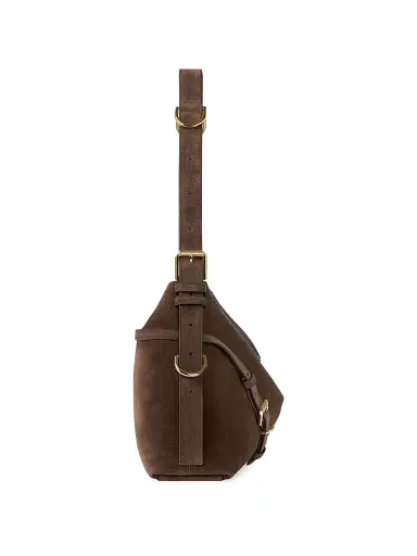 Givenchy Women's Medium Voyou Shoulder Bag in Suede - Ebony Brown | Thumbnail 3