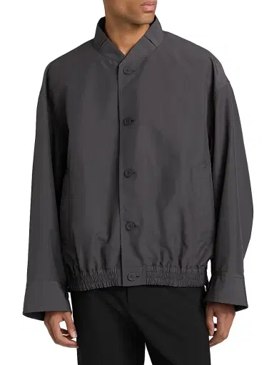 Homme Plissé Issey Miyake Men's Carrier Carried Jacket - Charcoal | Thumbnail 2