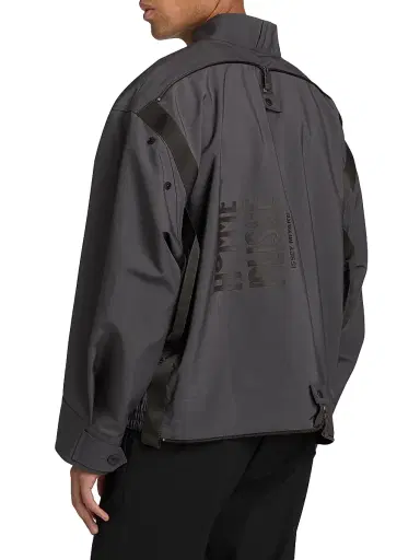 Homme Plissé Issey Miyake Men's Carrier Carried Jacket - Charcoal | Thumbnail 4