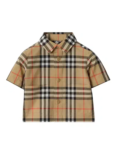 Burberry Baby Boy's Check Short-Sleeve Shirt & Shorts Set - Sand - Size 9 Months | Thumbnail 2 Burberry Baby Boy's Check Short-Sleeve Shirt & Shorts Set - Sand - Size 9 Months | Thumbnail 2