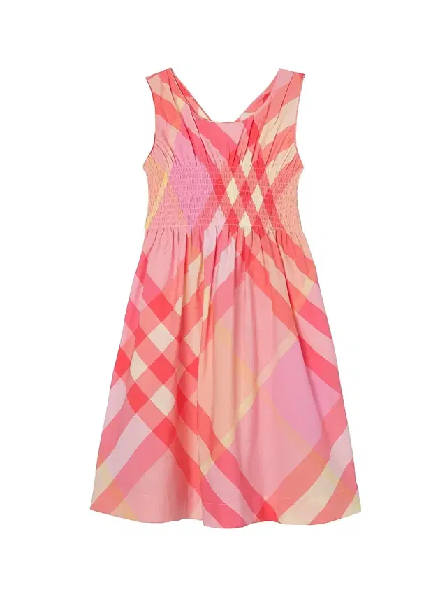 Burberry Little Girl's & Girl's Camie Check Cotton Dress - Strawberry Pink