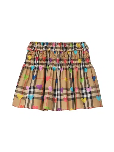 Burberry Baby Girl's, Little Girl's & Girl's Ama Heart Check Miniskirt - Sand - Size 6 Months | Thumbnail 2 Burberry Baby Girl's, Little Girl's & Girl's Ama Heart Check Miniskirt - Sand - Size 6 Months | Thumbnail 2