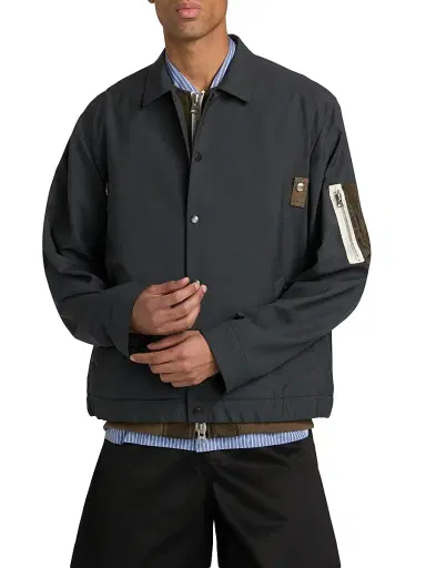 Sacai Men's Suiting Nylon Twill Blouson Jacket - Gray - Size Large | Thumbnail 3 Sacai Men's Suiting Nylon Twill Blouson Jacket - Gray - Size Large | Thumbnail 3
