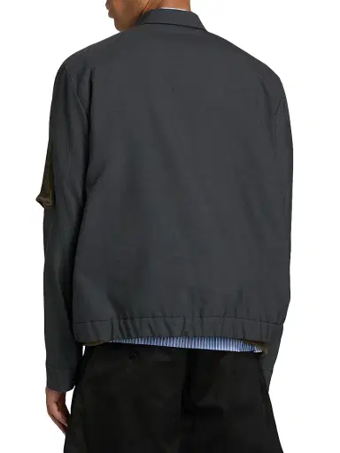 Sacai Men's Suiting Nylon Twill Blouson Jacket - Gray - Size Large | Thumbnail 5 Sacai Men's Suiting Nylon Twill Blouson Jacket - Gray - Size Large | Thumbnail 5