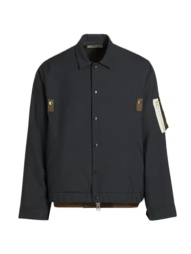 Sacai Men's Suiting Nylon Twill Blouson Jacket - Gray - Size Large | Thumbnail 1 Sacai Men's Suiting Nylon Twill Blouson Jacket - Gray - Size Large | Thumbnail 1