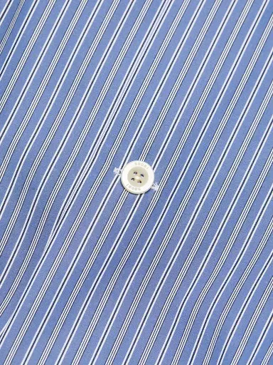 Sacai Men's Striped Cotton Poplin Short-Sleeve Shirt - Blue Stripe - Size XL | Thumbnail 7