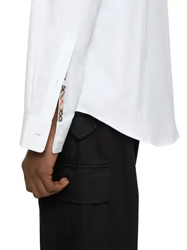 Burberry Men's Standric Slim-Fit Button-Down Shirt - White | Thumbnail 3