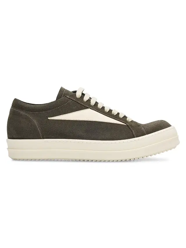 Men's Vintage Sneaks Suede Low-Top Sneakers - Euca Milk
