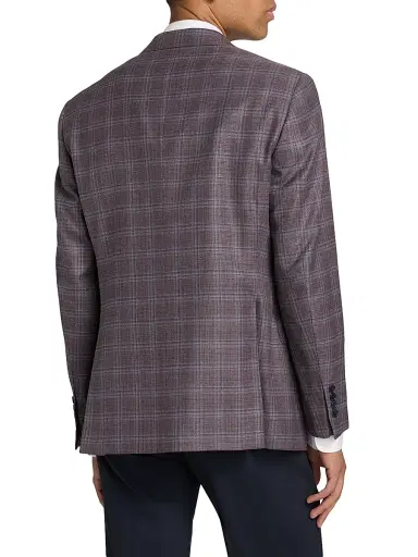 Emporio Armani Men's Plaid Virgin Wool Sport Jacket | Thumbnail 5 Emporio Armani Men's Plaid Virgin Wool Sport Jacket | Thumbnail 5
