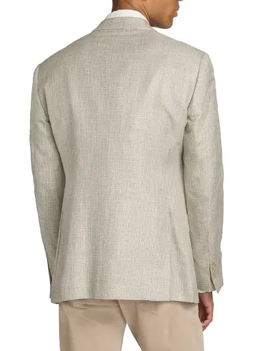 Emporio Armani Men's Textured Single-Breasted Sport Jacket - Light Olive - Size 42 | Thumbnail 5 Emporio Armani Men's Textured Single-Breasted Sport Jacket - Light Olive - Size 42 | Thumbnail 5