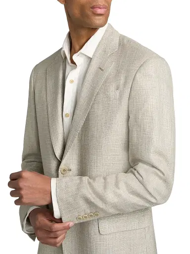 Emporio Armani Men's Textured Single-Breasted Sport Jacket - Light Olive - Size 42 | Thumbnail 6 Emporio Armani Men's Textured Single-Breasted Sport Jacket - Light Olive - Size 42 | Thumbnail 6