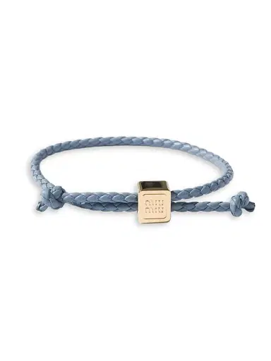 Miu Miu Women's Leather Bracelet - Light Blue | Thumbnail 1