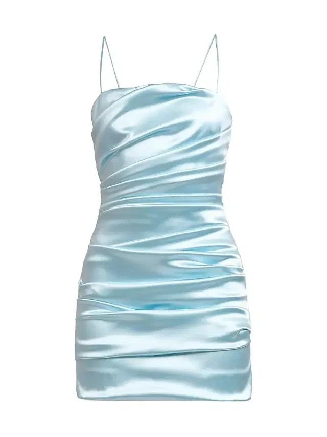 Dolce & Gabbana Women's Gathered Satin Minidress - Azzurro