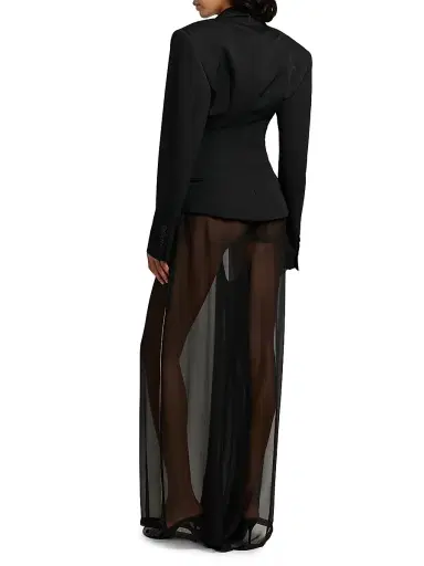 Dolce & Gabbana Women's Wool Double-Breasted Blazer - Nero | Thumbnail 5