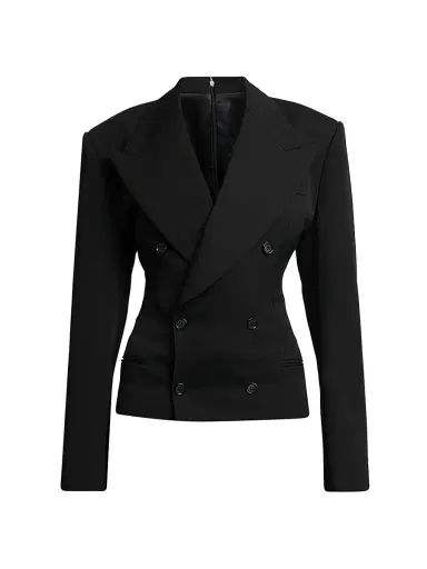 Dolce & Gabbana Women's Wool Double-Breasted Blazer - Nero | Thumbnail 1