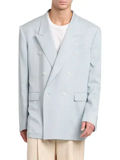 Dolce & Gabbana Men's Double-Breasted Peak-Lapel Blazer - Azzurro Polvere - Size 42 | Thumbnail 3 Dolce & Gabbana Men's Double-Breasted Peak-Lapel Blazer - Azzurro Polvere - Size 42 | Thumbnail 3