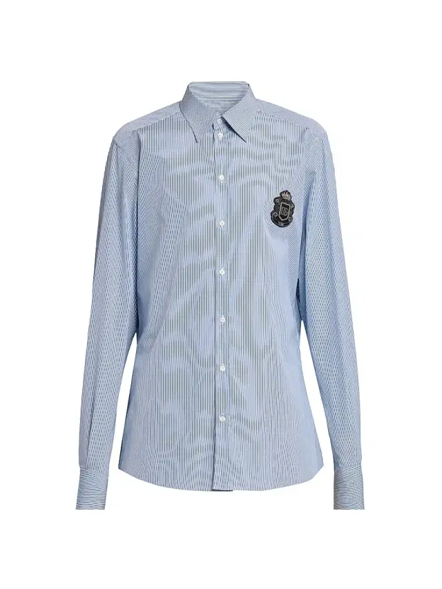Dolce & Gabbana Men's Striped Cotton Poplin Oversized Shirt - Rigato