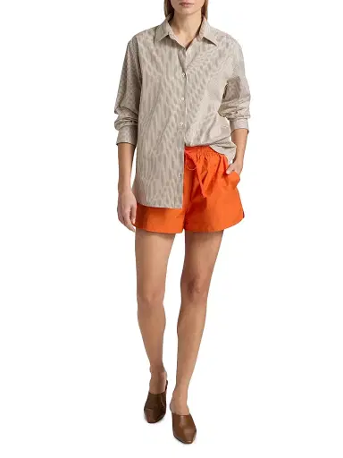 A.L.C. Women's Mason Striped Cotton Top - Pearl Aged Bronze | Thumbnail 2 A.L.C. Women's Mason Striped Cotton Top - Pearl Aged Bronze | Thumbnail 2