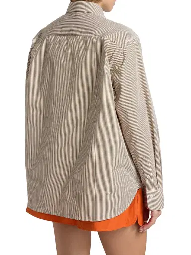 A.L.C. Women's Mason Striped Cotton Top - Pearl Aged Bronze | Thumbnail 5 A.L.C. Women's Mason Striped Cotton Top - Pearl Aged Bronze | Thumbnail 5