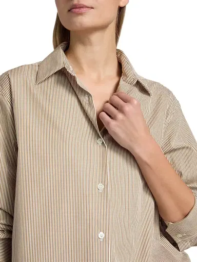 A.L.C. Women's Mason Striped Cotton Top - Pearl Aged Bronze | Thumbnail 6 A.L.C. Women's Mason Striped Cotton Top - Pearl Aged Bronze | Thumbnail 6