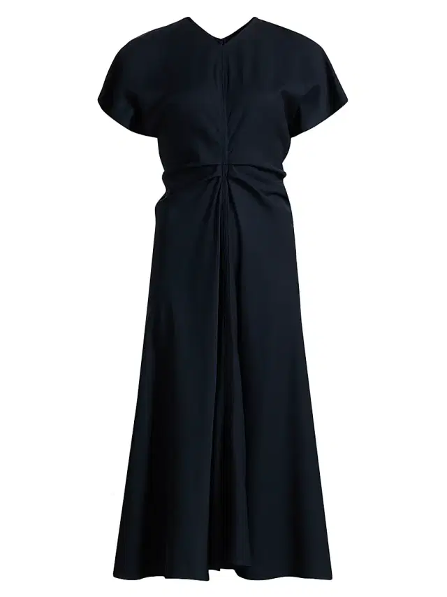 A.L.C. Women's Rem Ruched A-Line Midi-Dress - Night Blue