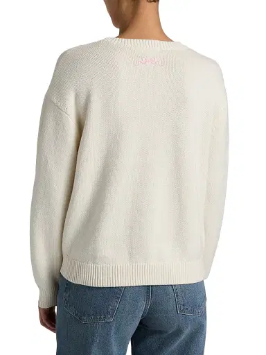 LoveShackFancy Women's Selman Crewneck Sweater - Cold Foam | Thumbnail 5