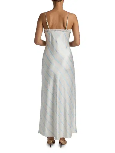 LoveShackFancy Women's Manuela Slip Maxi Dress - Cotton Skies - Size Large | Thumbnail 5