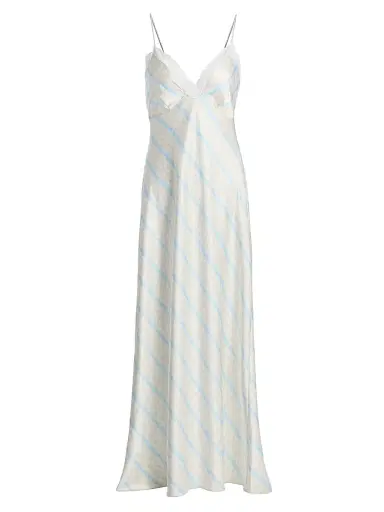 LoveShackFancy Women's Manuela Slip Maxi Dress - Cotton Skies - Size Large | Thumbnail 1