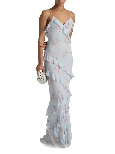 LoveShackFancy Women's Rialto Floral Maxi Dress - Blue Roan - Size 14 | Thumbnail 2 LoveShackFancy Women's Rialto Floral Maxi Dress - Blue Roan - Size 14 | Thumbnail 2