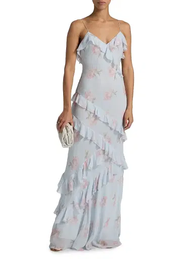 LoveShackFancy Women's Rialto Floral Maxi Dress - Blue Roan - Size 14 | Thumbnail 3 LoveShackFancy Women's Rialto Floral Maxi Dress - Blue Roan - Size 14 | Thumbnail 3