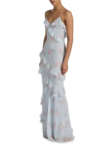 LoveShackFancy Women's Rialto Floral Maxi Dress - Blue Roan - Size 14 | Thumbnail 4 LoveShackFancy Women's Rialto Floral Maxi Dress - Blue Roan - Size 14 | Thumbnail 4