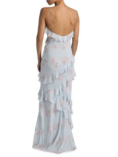 LoveShackFancy Women's Rialto Floral Maxi Dress - Blue Roan - Size 14 | Thumbnail 5 LoveShackFancy Women's Rialto Floral Maxi Dress - Blue Roan - Size 14 | Thumbnail 5