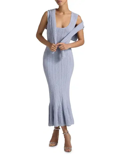 LoveShackFancy Women's Tayleen Pointelle Midi-Dress | Thumbnail 2 LoveShackFancy Women's Tayleen Pointelle Midi-Dress | Thumbnail 2