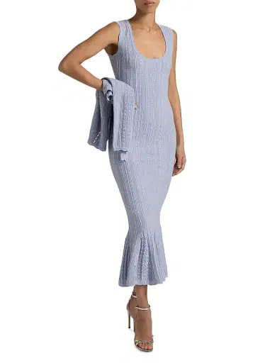 LoveShackFancy Women's Tayleen Pointelle Midi-Dress | Thumbnail 3 LoveShackFancy Women's Tayleen Pointelle Midi-Dress | Thumbnail 3