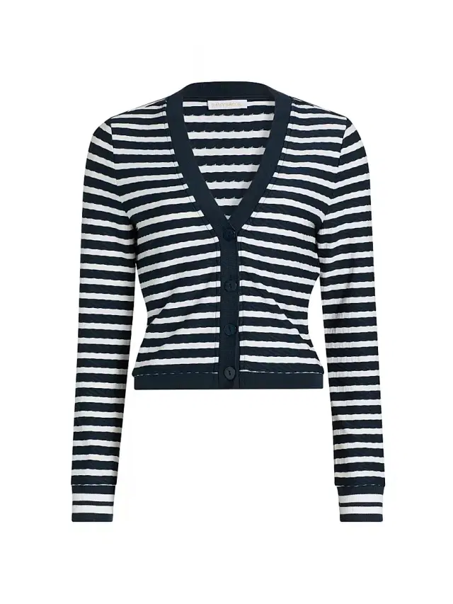 Ramy Brook Women's Raven Striped Cardigan - Navy Stripe