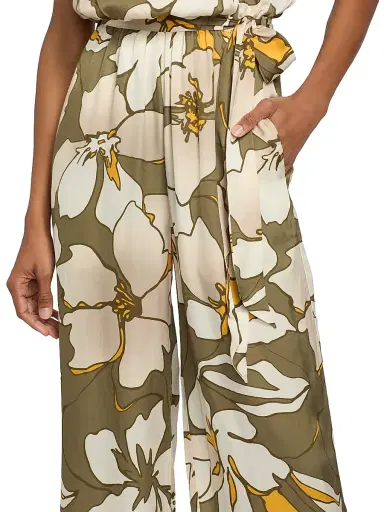 Ramy Brook Women's Hollie Floral Wide-Leg Jumpsuit - Safari Floral | Thumbnail 6