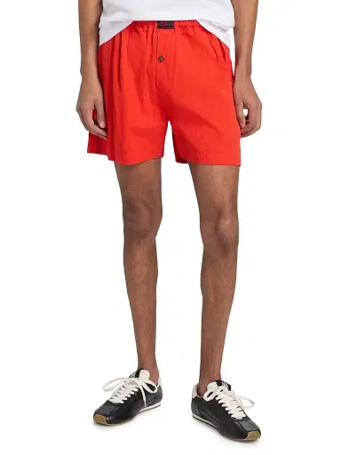 Willy Chavarria Men's Willy Cotton-Blend Boxer Shorts - Red Hot - Size Small | Thumbnail 3