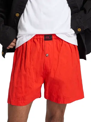 Willy Chavarria Men's Willy Cotton-Blend Boxer Shorts - Red Hot - Size Small | Thumbnail 6