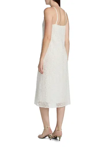 Proenza Schouler Women's Virginie Fringe Embroidered Midi-Dress - Off White - Size 4 | Thumbnail 5