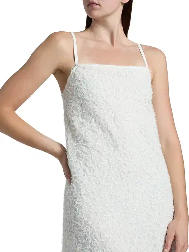 Proenza Schouler Women's Virginie Fringe Embroidered Midi-Dress - Off White - Size 4 | Thumbnail 6