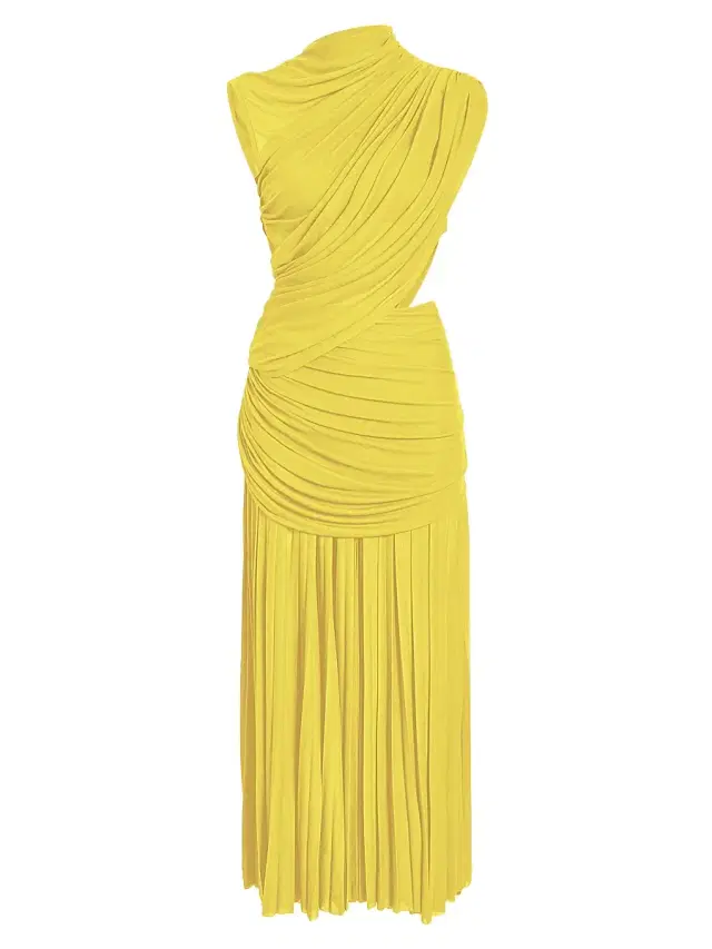 Women's Irma Draped Jersey Maxi Dress - Yellow