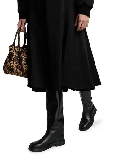 Proenza Schouler Women's Janan Cotton Sateen Midi-Skirt - Black | Thumbnail 6 Proenza Schouler Women's Janan Cotton Sateen Midi-Skirt - Black | Thumbnail 6