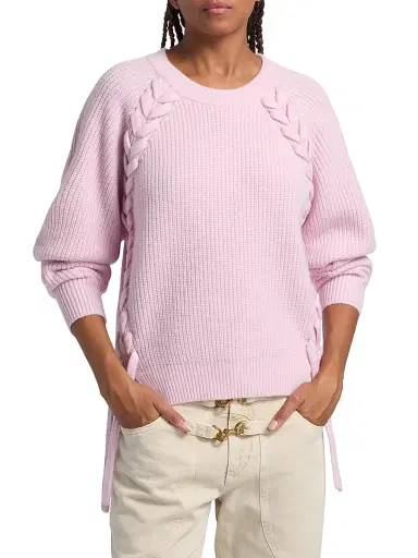 Isabel Marant Women's Tulliam Lace-Up Wool-Cashmere Sweater | Thumbnail 3