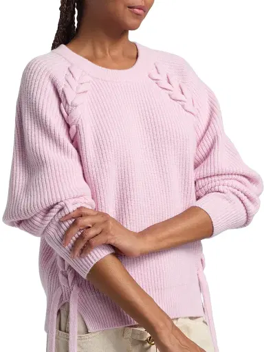 Isabel Marant Women's Tulliam Lace-Up Wool-Cashmere Sweater | Thumbnail 6
