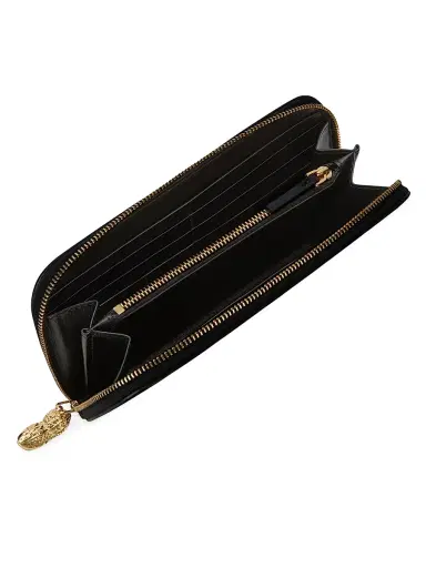 Givenchy Women's Lucky Charms Zipped Card Holder in Box Leather - Black | Thumbnail 3