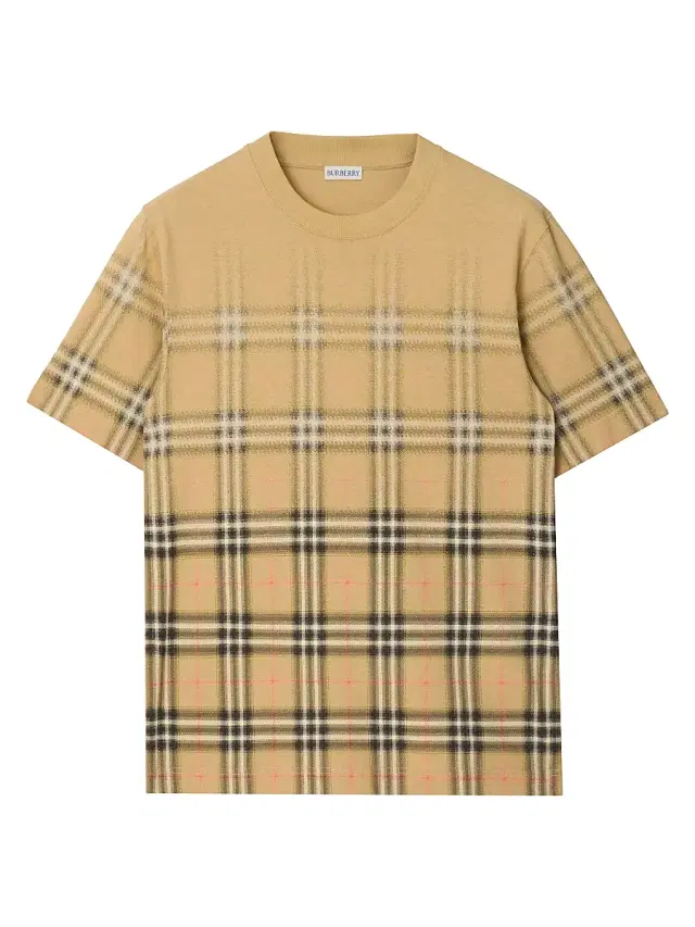 Men's Ryan Dégradé Checked Cotton T-Shirt - Sand Ip Check