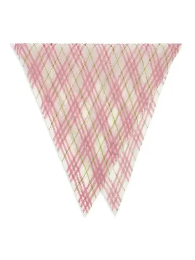 Burberry Women's Sheer Plissé Checked Losange Scarf | Thumbnail 2 Burberry Women's Sheer Plissé Checked Losange Scarf | Thumbnail 2