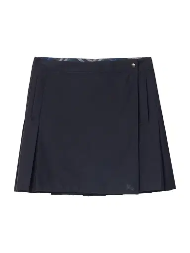 Burberry Women's Nadina Pleated EKD Wrap Miniskirt - Silhouette Blue - Size 12 | Thumbnail 1